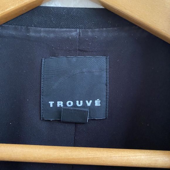 Trouve Black Open Front Oversized Blazer Suit Jacket Womens Size Medium‎ - Picture 10 of 11